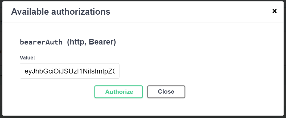 swagger authentication flow : authorize 2nd